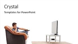  Presentation with background - Colorful PPT layouts enhanced with children tv - bored little boy watching tv backdrop and a white colored foreground