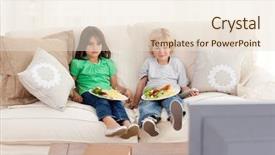  Presentation with sister - PPT theme enhanced with three way plumbing pipes on white background background and a white colored foreground