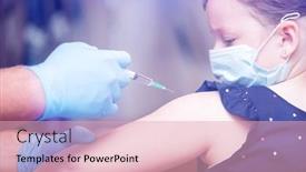  Presentation with immunization - Colorful theme enhanced with children-vaccinating-immunization-concept-doctor backdrop and a lemonade colored foreground