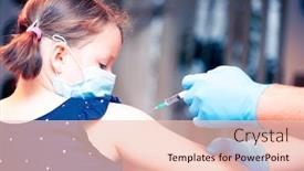  Presentation with immunization - Presentation enhanced with children-vaccinating-immunization-concept-doctor background and a lemonade colored foreground