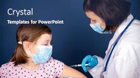  Presentation with immunization - PPT layouts with children-vaccinating-immunization-concept-doctor background and a ocean colored foreground