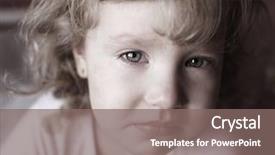  Presentation with crying - PPT theme enhanced with children violence - portrait of a beautiful crying background and a gray colored foreground