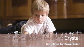  Presentation with young children playing - Slide set enhanced with preschool - paints ready for hand prints background and a mint green colored foreground
