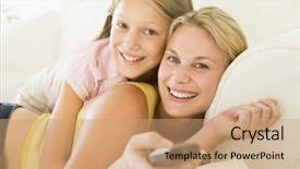  Presentation with avionics a plane control cockpit - Slides consisting of girl with remote control embracing background and a  colored foreground