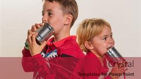  Presentation with children - Beautiful slides featuring children-with-a-dosentelefon backdrop and a crimson colored foreground