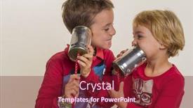  Presentation with children - PPT theme enhanced with children-with-a-dosentelefon background and a violet colored foreground