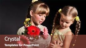  Presentation with nuclear weapons and gas mask - Beautiful presentation featuring conservation resiration - children with flower and gas backdrop and a tawny brown colored foreground