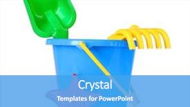  Presentation with children plush toy and dolls - Beautiful theme featuring children's beach toys isolated backdrop and a teal colored foreground