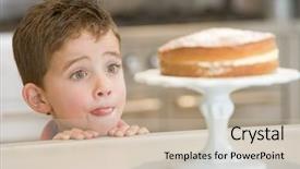  Presentation with childrens day - Colorful slides enhanced with childrens day - boy staring longingly at cake backdrop and a soft green colored foreground