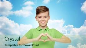  Presentation with health-care - Colorful presentation theme enhanced with childrens day - childhood love charity health care backdrop and a mint green colored foreground