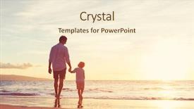  Presentation with childrens day - Presentation having childrens day - father and son walking together background and a cream colored foreground