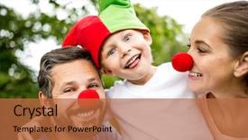  Presentation with childrens day - Audience pleasing slides consisting of childrens day - happy and cheerful family backdrop and a red colored foreground