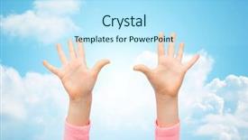  Presentation with childrens day - Colorful PPT theme enhanced with childrens day - people childhood gesture and body backdrop and a sky blue colored foreground