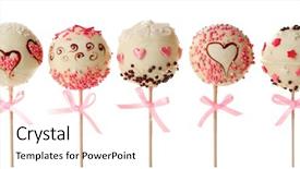  Presentation with childrens day - Colorful PPT layouts enhanced with childrens day - tasty cake pops isolated backdrop and a cream colored foreground