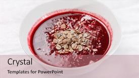  Presentation with childrens - Presentation design enhanced with childrens eaten - cherry soup background and a  colored foreground