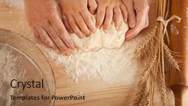  Presentation with children hands - Colorful presentation enhanced with childrens food - children's hands and the hands backdrop and a coral colored foreground
