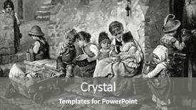  Presentation with engraving - Beautiful PPT theme featuring childrens magazines - children's holiday engraving by gedan backdrop and a  colored foreground