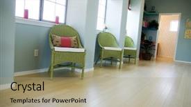  Presentation with purpose - PPT theme consisting of childrens hospital - multi purpose hallway background and a coral colored foreground