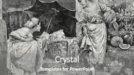  Presentation with engraving - Colorful PPT theme enhanced with childrens magazines - baby sleeps engraving by bong backdrop and a gray colored foreground