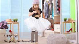  Presentation with clothes - Amazing slides having childrens magazines - cute little girl with fashionable backdrop and a mint green colored foreground