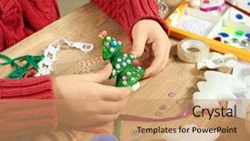  Presentation with childrens - Slide deck featuring childrens making decorations for new background and a  colored foreground