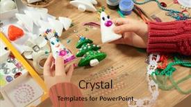  Presentation with childrens - Beautiful slide deck featuring childrens making decorations for new backdrop and a  colored foreground