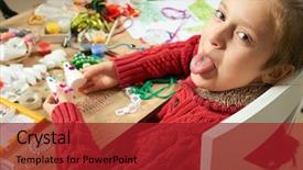  Presentation with childrens - Cool new slide set with childrens making decorations for new backdrop and a  colored foreground