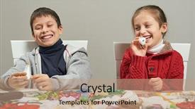  Presentation with childrens - Slide deck featuring childrens making decorations for new background and a  colored foreground