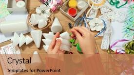  Presentation with childrens - Cool new theme with childrens making decorations for new backdrop and a  colored foreground