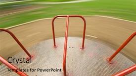  Presentation with spinning - Theme enhanced with children's playground equipment - merry background and a  colored foreground