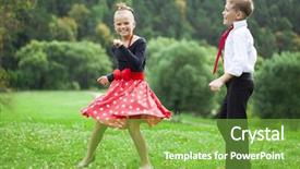  Presentation with couple dance - Slides enhanced with childrens-retro-dance-couple background and a seafoam green colored foreground