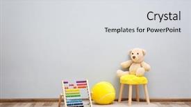 Presentation with kids room children smile - Cool new PPT layouts with children's room with light backdrop and a light gray colored foreground
