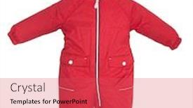  Presentation with childrens - PPT theme enhanced with childrens snowsuit fall on a white background background and a red colored foreground