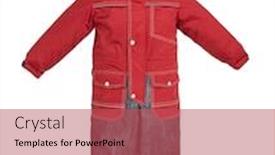  Presentation with childrens - Beautiful theme featuring childrens snowsuit fall on a white background backdrop and a red colored foreground