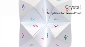  Presentation with childs - PPT layouts consisting of childs-cootie-catcher-with-colorful background and a white colored foreground