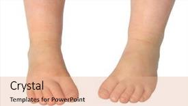  Presentation with pink and white roses shabby chic country - Theme with child's feet isolated on white background and a coral colored foreground