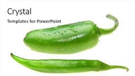  Presentation with jalapeno - Slides featuring chile peppers - jalapeno and green thai pepper background and a white colored foreground