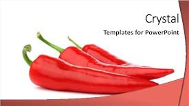  Presentation with self defense pepper spray - Audience pleasing theme consisting of chile peppers - red hot chili pepper backdrop and a  colored foreground