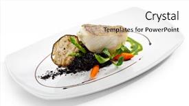  Presentation with black sea - PPT theme enhanced with chile sea bass black sea bass served with black risotto herbs and vegetables background and a white colored foreground