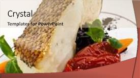  Presentation with chile - PPT theme enhanced with chile sea bass black sea bass served with black risotto herbs and vegetables background and a soft green colored foreground