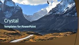  Presentation with chilean - Presentation theme featuring chilean andes the road background and a  colored foreground