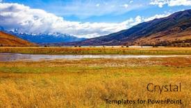  Presentation with golden yellow - PPT layouts featuring chilean-patagonia-torres-del-paine background and a gold colored foreground