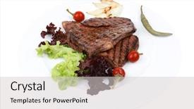  Presentation with beef meat soup stew - Beautiful slides featuring refugee - young african american couple outdoor backdrop and a teal colored foreground