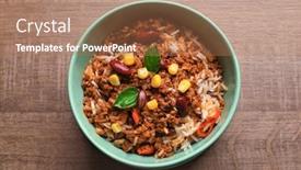  Presentation with chili - Colorful slides enhanced with topcon - chili con carne in bowl backdrop and a coral colored foreground