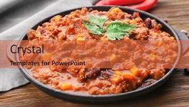  Presentation with chili - Amazing PPT layouts having chili con carne in frying backdrop and a red colored foreground