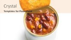  Presentation with mexican food - PPT theme enhanced with chili-con-carne-mexican-food background and a yellow colored foreground