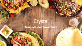  Presentation with tortilla - Audience pleasing PPT layouts consisting of chili con carne nacho tortilla backdrop and a coral colored foreground