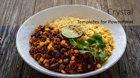  Presentation with chili - Slides featuring chili-con-carne-with-rice and a coral colored foreground