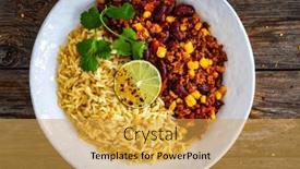 Presentation with chili - PPT layouts enhanced with chili-con-carne-with-rice and a yellow colored foreground