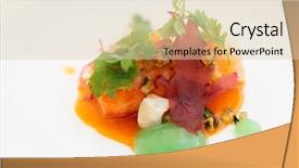  Presentation with modern food - Amazing PPT theme having chili crab cooked in modern backdrop and a lemonade colored foreground